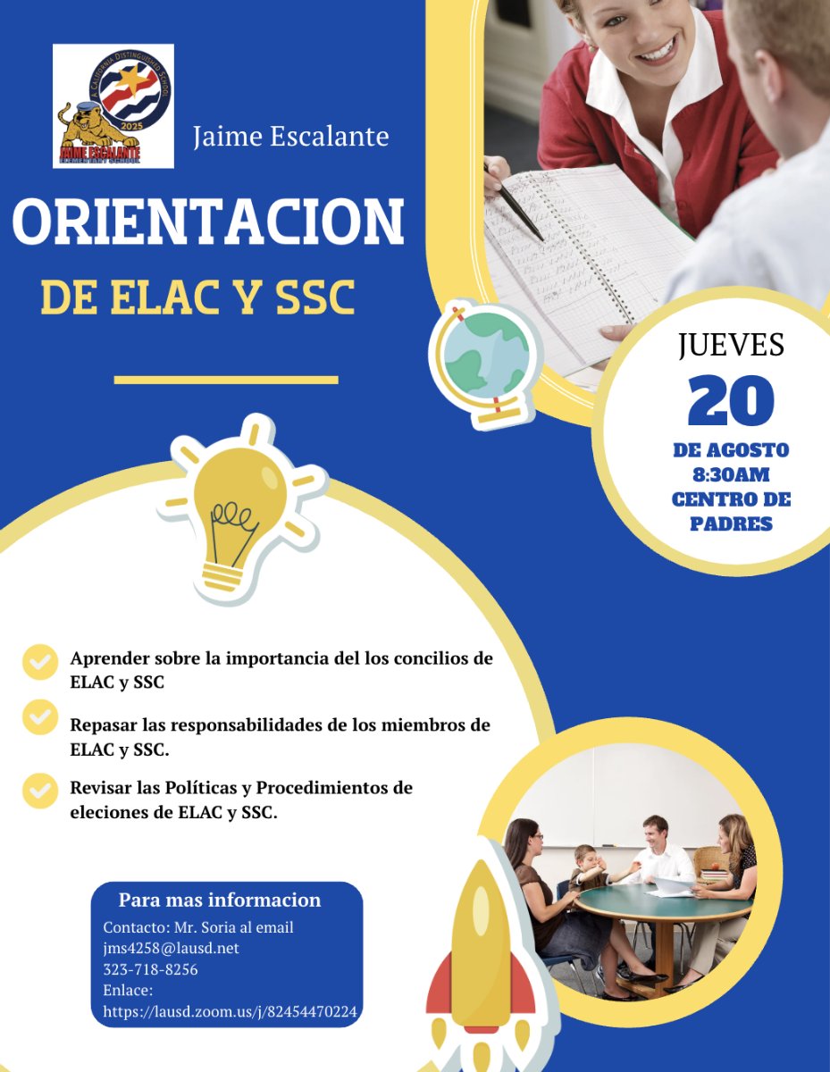 ELAC/SSC Orientation SPN